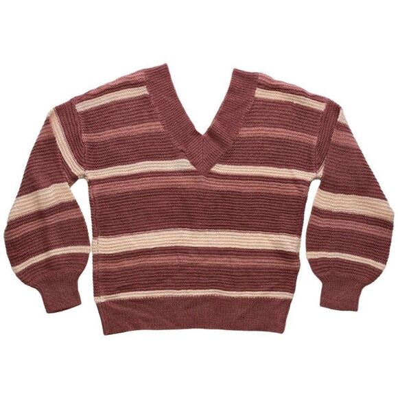 Derek Heart Sweater Top Juniors' MEDIUM Pink‎ Peach Ivory Oversized Relaxed NEW - Picture 6 of 10